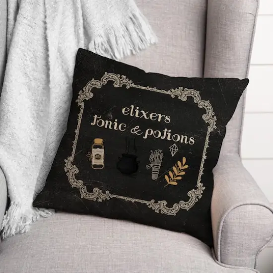 Elixers Tonic Potions 2 18" x 18" Throw Pillow {3}