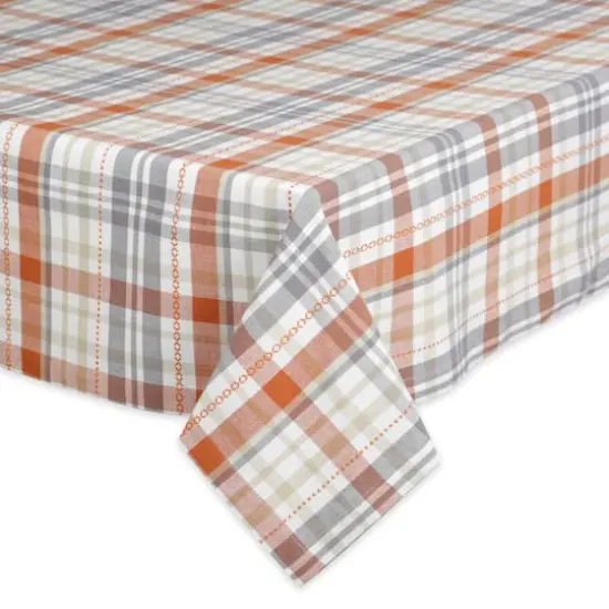 DII&reg; 52" Autumn Afternoon Plaid Tablecloth {3}