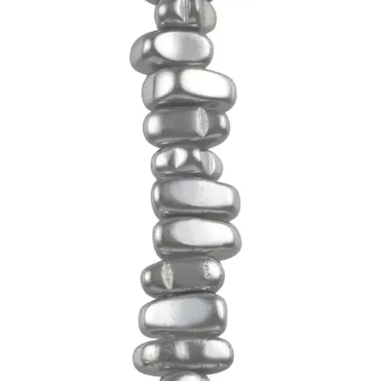 Rhodium Reconstituted Hematite Chip Beads by Bead Landing™ {1}