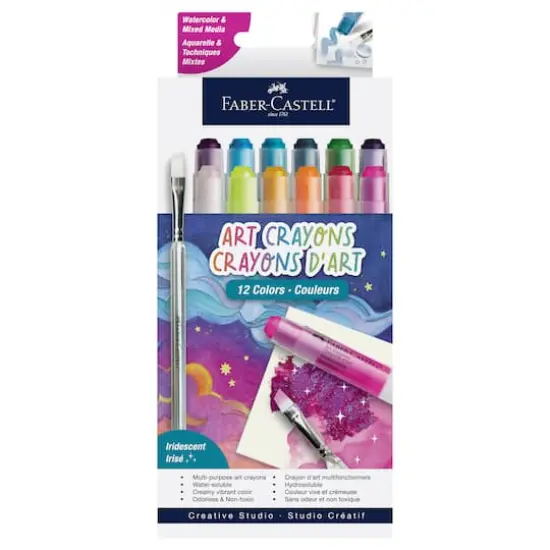 Faber-Castell&reg; Watercolor & Mixed Media Art Crayon Set Iridescent {1}