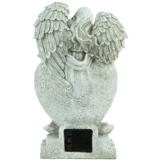 9.5" Solar LED Lighted Praying Angel Outdoor Garden Statue {6}
