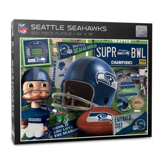 NFL Retro Series 500 Piece Puzzle Seattle Seahawks {1}