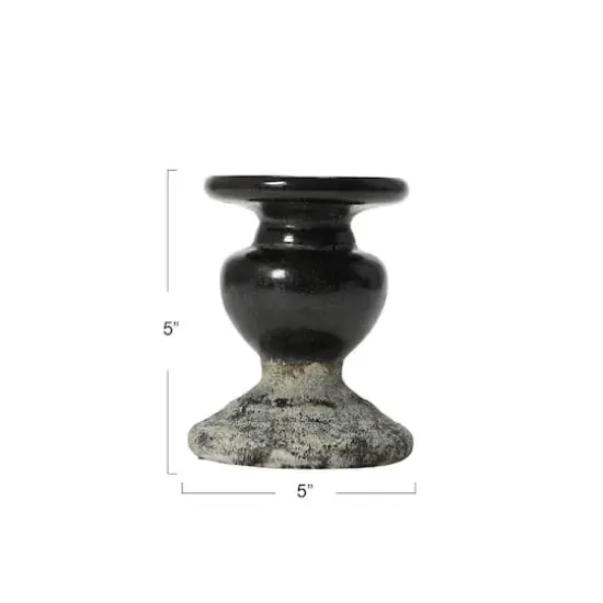 Hello Honey&reg; 5" 2-Tone Sculptural Terra Cotta Candle Holder {7}