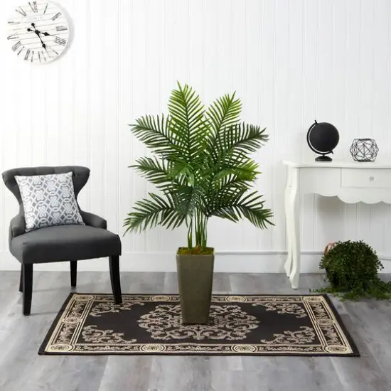 4ft. Areca Palm Tree in Green Planter {4}
