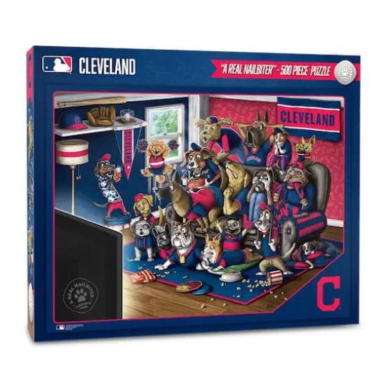 MLB Purebred Fans A Real Nailbiter 500 Piece Puzzle Cleveland Indians {1}