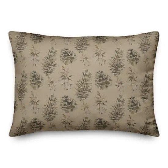 Pinecones on Brown Rectangle Throw Pillow {3}