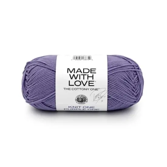 Lion Brand® Tom Daley Made with Love™ The Cottony One™ Yarn Knit One Purple One {1}