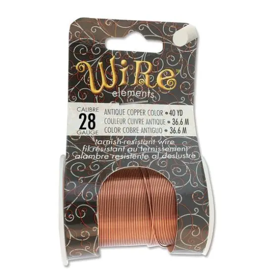 The Beadsmith&reg; Wire&trade; Elements 28 Gauge Tarnish-Resistant Wire Antique Copper {1}