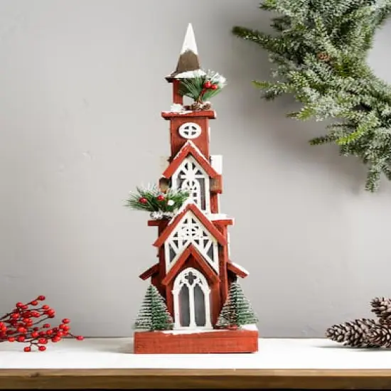 24" Wooden Church Replica {3}