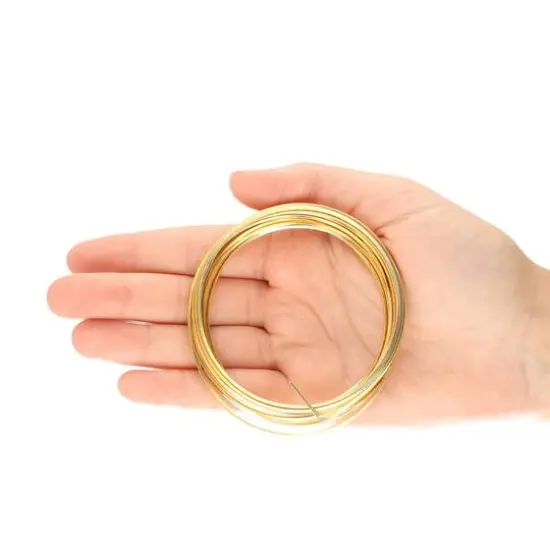 The Beadsmith&reg; Wire Elements&trade; 21 Gauge Tarnish Resistant Square Soft Temper Wire, 4yd. Gold {7}