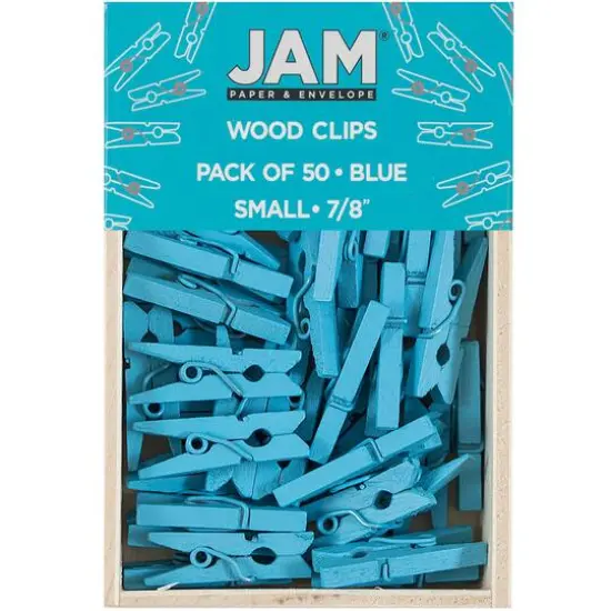 JAM Paper 7/8" Wood Clothespins, 100ct. Yellow {2}