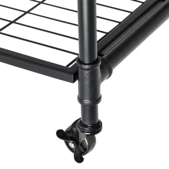 Honey Can Do 4-Tier Industrial Rolling Bookshelf {11}