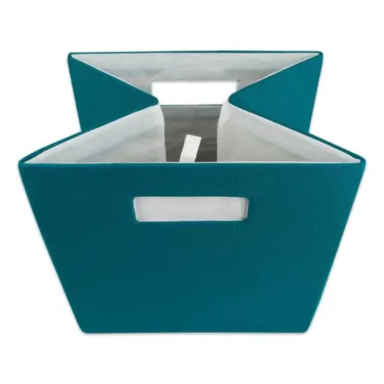 DII&reg; 13" Polyester Solid Storage Cube Teal {5}