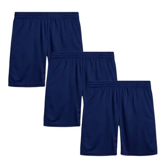 Galaxy by Harvic Boys Active Mesh Basketball Shorts 3 Pack Navy {1}