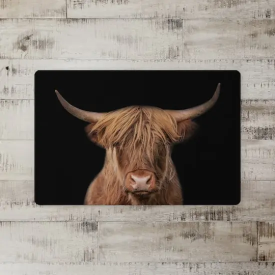 Moody Highland Cow 27" x 18" Floor Mat {3}