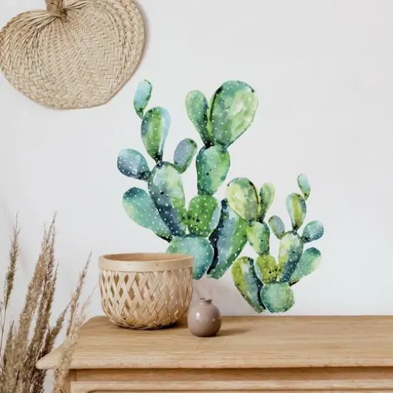 RoomMates Watercolor Cactus Peel & Stick Giant Wall Decals {3}