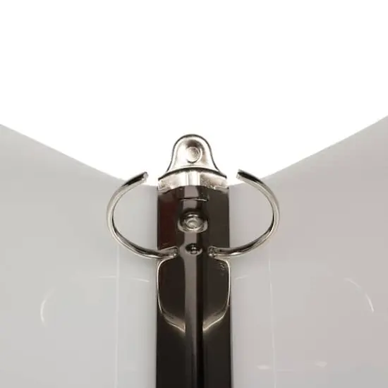 JAM Paper 1.5" Glass Twill Plastic 3-Ring Binder Clear {5}