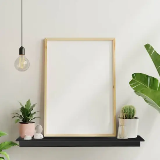 HangZ&trade; Black Reversible No Stud Floating Shelf {6}