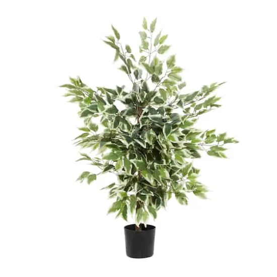 Ficus Tree Artificial Decorative Foliage, 45", Green {3}