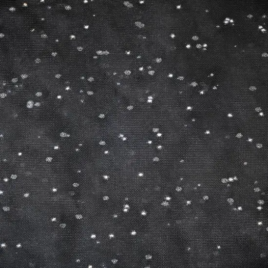 Feldman Black with Silver Sparkles Mesh {3}