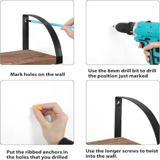 NEX&trade; 15" Wall Mounted Paper Towel Holder with Wood Shelf Rustic Brown {5}