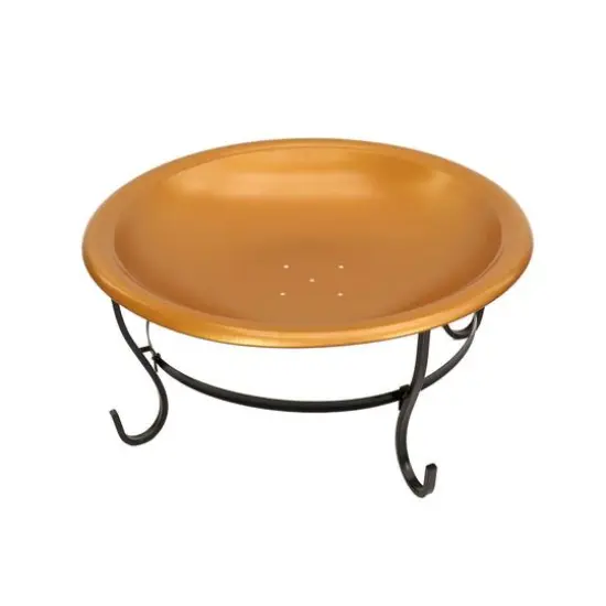 29" Copper Fire Pit with Stand & Screen {6}