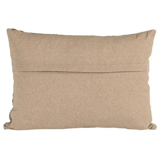 Hello Honey&reg; 20" x 14" Green & Yellow Verdant Charm Linen Lumbar Pillow {7}