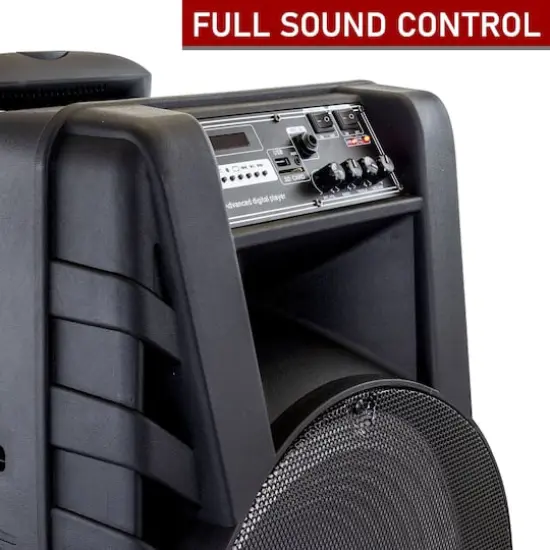 beFree Sound 15" Bluetooth Portable Rechargeable Party Speaker With LED Lights {8}