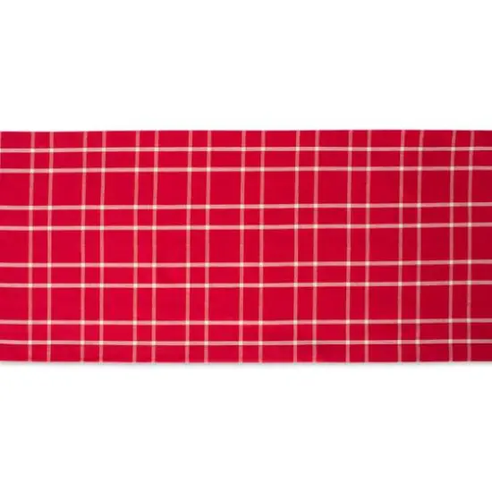 DII&reg; 72" Holly Berry Plaid Table Runner {5}
