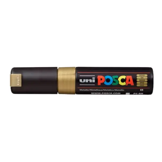 Uni POSCA PC-8K Broad Chisel Tip Paint Marker Gold {1}