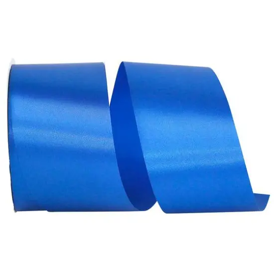 JAM Paper 2.5" x 50yd. Single Face Satin Allure Ribbon Batik Blue {1}