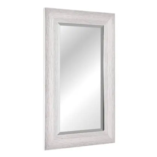 Head West 29" Chrome Textured Frame Accent Wall Mirror {9}