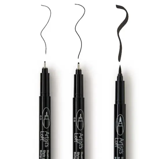 Multi Tip Black Illustration Pen Set By Artist's Loft&trade; {4}
