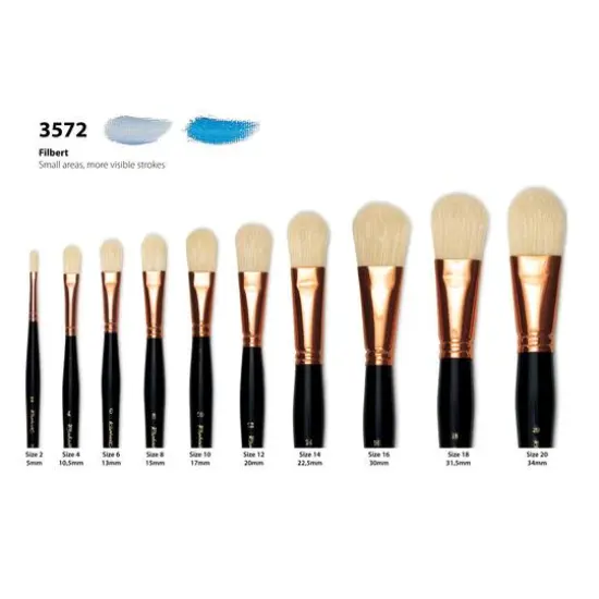 Raphael Paris Classic Short Handle Filbert Brush, Size 20 {3}