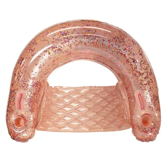 PoolCandy Glitterfied&reg; 48" Rose Gold Glitter Sun Chair {1}