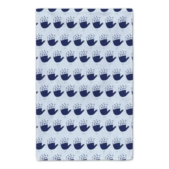 Blue Hand Turkey Tea Towel Set {5}