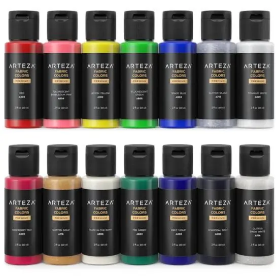 Arteza&reg; 14 Color Fabric Paint Set {3}