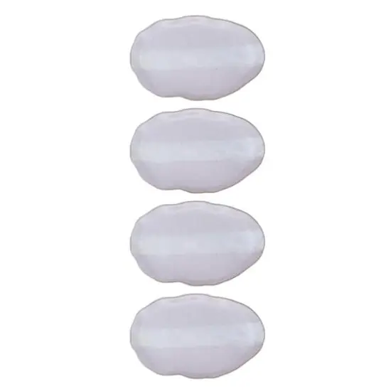 Hello Honey&reg; 7.75" Cream Stoneware Organic Shaped Plate, 4ct. {1}