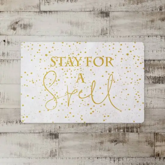 Stay For A Spell Floor Mat {3}