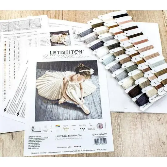 Letistitch Counted Cross Stitch Kit Little Ballerina Girl {6}
