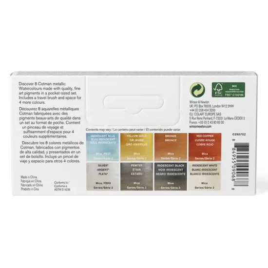 Winsor & Newton&trade; Cotman Watercolour&trade; Metallic Pocket Set {11}