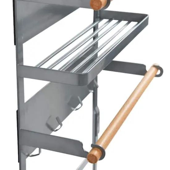Household Essentials 26" Metal Magnetic Organizer Rack Gray {9}