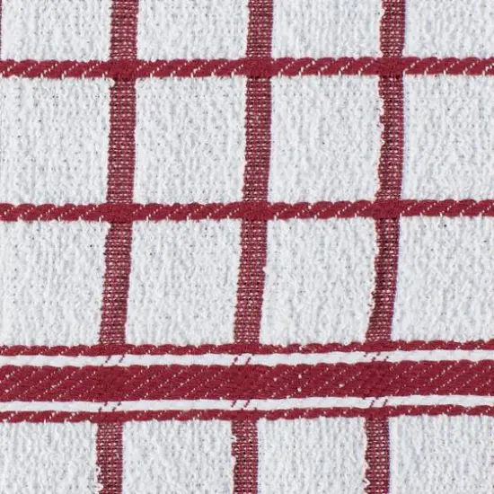 DII&reg; Windowpane Terry Dishtowels, 4ct. Wine {6}