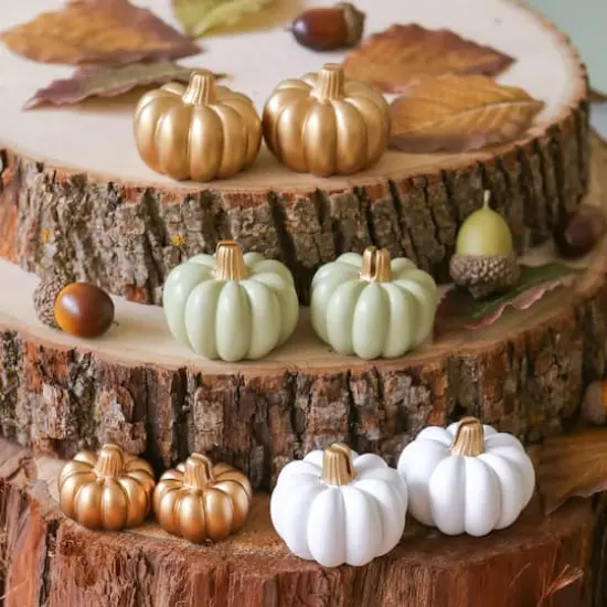 Kate Aspen&reg; Mini Gold Pumpkin Place Card Holder Set {6}