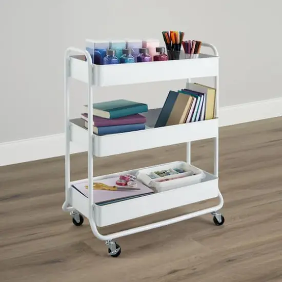 Hudson Rolling Cart by Simply Tidy&trade; White {6}