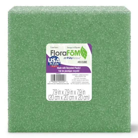 FloraCraft&reg; FloraFōM 8" Green Foam Cube {3}