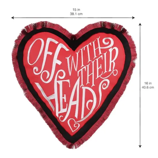 16" Off with Their Heads Heart Accent Pillow by Ashland&reg; {7}