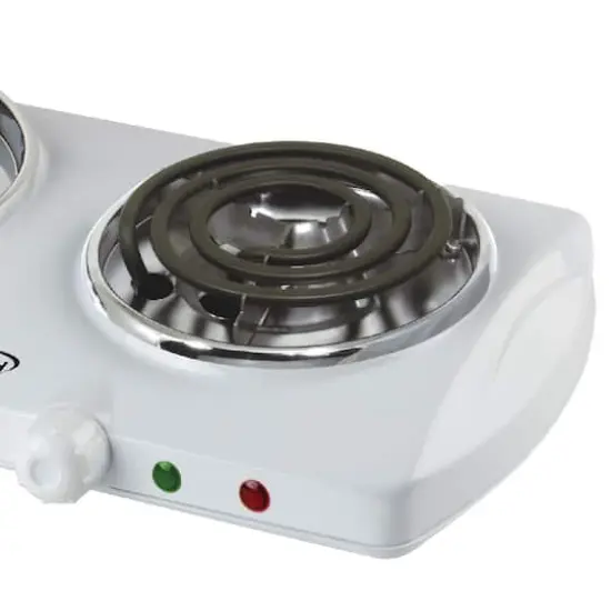 Brentwood White 1500W Double Electric Burner {3}