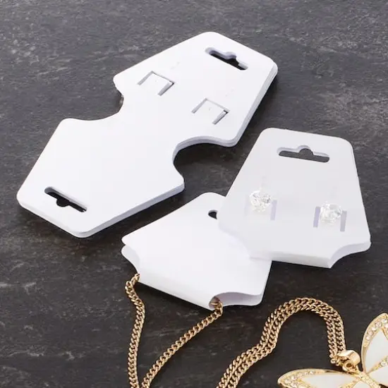 White Necklace & Earring Cards by Bead Landing&trade;, 75ct. {3}