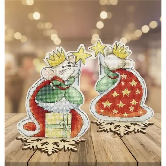 Crystal Art Plastic Canvas Counted Cross Stitch Kit Fairy Tale Mouse {1}